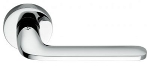 CLB077 Дверная ручка на круглой розетке COLOMBO Roboquattro ID41RSB-CR полированный хром модерн мног