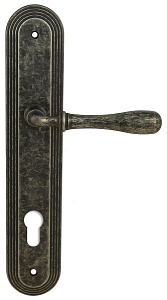 119464 Дверная ручка на планке PL05 EXTREZA CARRERA  321 CYL античное серебро F45 классика многослой