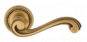 VNZ2763 Дверная ручка на круглой розетке VENEZIA VIVALDI D3 французское золото/коричневый классика л