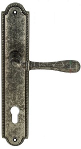 121702 Дверная ручка на планке PL03 EXTREZA CARRERA  321 CYL античное серебро F45 классика многослой