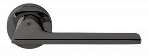 CLB347 Дверная ручка на круглой розетке COLOMBO Alato JP11RSB-GL графит глянцевый модерн многослойно