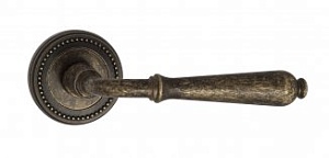 VNZ039 Дверная ручка на круглой розетке VENEZIA CLASSIC D3 античная бронза классика латунь Италия
