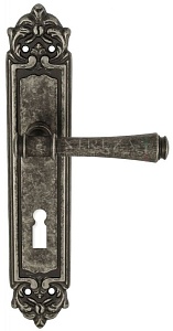 121159 Дверная ручка на планке PL02 EXTREZA PIERO 326 KEY античное серебро F45 классика многослойное