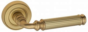 VNZ4033 Дверная ручка на круглой розетке VENEZIA MOSCA D6 французское золото классика латунь Италия
