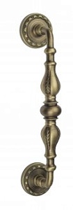 VNZ552 Дверная ручка скоба VENEZIA GIFESTION  D2 283мм (230мм) матовая бронза латунь Италия