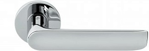 CLB180 Дверная ручка на круглой розетке COLOMBO Lund SE11RSB-CR полированный хром классика многослой