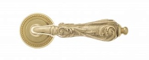 VNZ118 Дверная ручка на круглой розетке VENEZIA MONTE CRISTO D3 полированная латунь классика латунь 