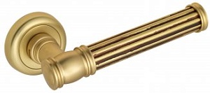 VNZ1948 Дверная ручка на круглой розетке VENEZIA IMPERO D1 французское золото/коричневый классика ла