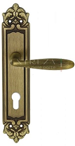 122633 Дверная ручка на планке PL02 EXTREZA VIGO 324 CYL матовая бронза F03 классика многослойное га