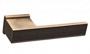 FCT656 Дверная ручка на прямоугольной розетке Fratelli Cattini COSMO NATURA TERRA 6-BY матовая бронз