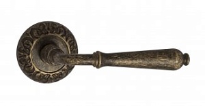 VNZ042 Дверная ручка на круглой розетке VENEZIA CLASSIC D4 античная бронза классика латунь Италия
