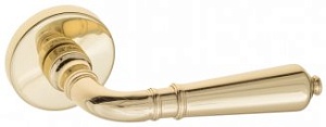 FCT721 Дверная ручка на круглой розетке Fratelli Cattini VIGNOLE 7.7-OLV полированная латунь Италия