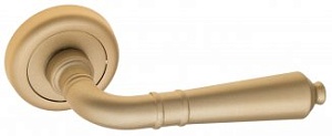 FCT784 Дверная ручка на круглой розетке Fratelli Cattini VIGNOLE D1-BS матовая латунь Италия