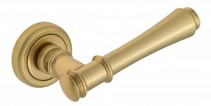 VNZ3210 Дверная ручка на круглой розетке VENEZIA CALLISTO D1 французское золото классика латунь Итал