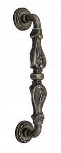 VNZ539 Дверная ручка скоба VENEZIA FLORENCE  D2 313мм (260мм) античное серебро латунь Италия