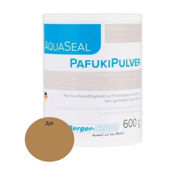 Паркетная шпатлевка порошковая Berger-Seidle Aqua-Seal Pafuki Pulver Дуб 0,6 кг Германия