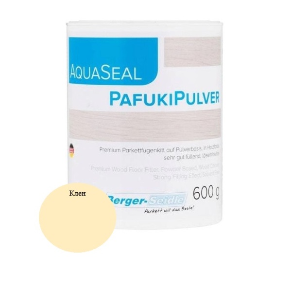 Паркетная шпатлевка порошковая Berger-Seidle Aqua-Seal Pafuki Pulver Клён 0,6 кг Германия