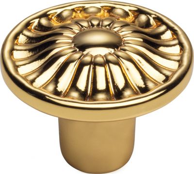 Мебельная ручка кнопка LINEA CALI DAISY 1070 PB 30 OZ полированное золото Италия