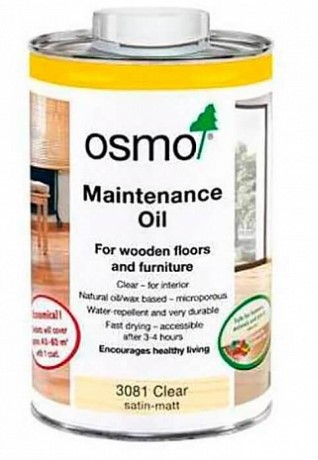3081 Бесцветное шелковисто-матовое масло для ухода за полами для внутренних работ OSMO Германия