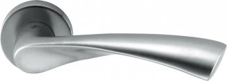 CLB178 Дверная ручка на круглой розетке COLOMBO Flessa CB51RSB-CM матовый хром модерн многослойное г
