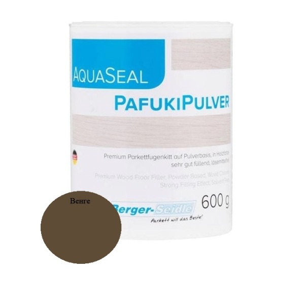 Паркетная шпатлевка порошковая Berger-Seidle Aqua-Seal Pafuki Pulver Венге 0,6 кг Германия