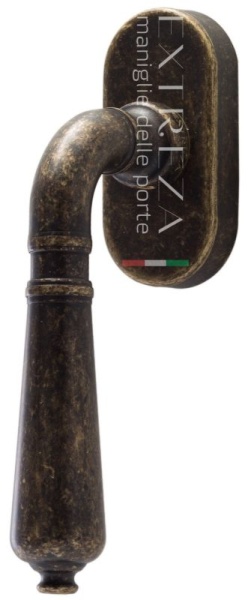 117174 Ручка оконная EXTREZA PETRA 304 F23 античная бронза латунь Италия