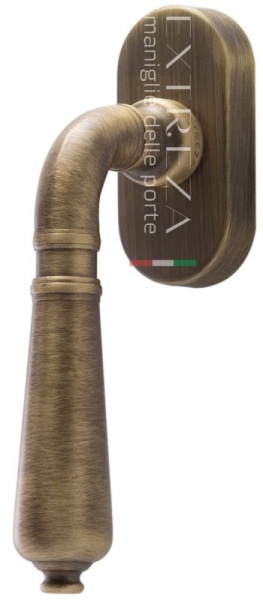 117176 Ручка оконная EXTREZA PETRA 304 F03 матовая бронза латунь Италия