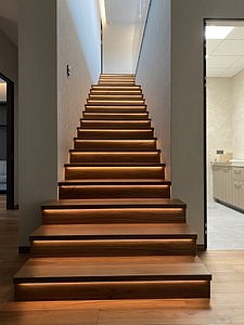 Частный дом - Паркет, лестница, гардеробные 5 