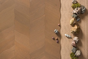 1186-1577 Инженерный паркет COSWICK Мозаичный Киото Дуб Сила природы/Чайный лист 19,05*190*350 мм