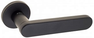 FCT710 Дверная ручка на круглой розетке Fratelli Cattini PIPPA 7.7-NM матовый черный латунь Италия
