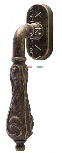 123033 Ручка оконная EXTREZA GRETA 302 F23 античная бронза латунь Италия