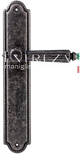 122081 Дверная ручка на планке PL03 EXTREZA LEON 303 античное серебро F45 классика многослойное галь