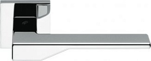 CLB022 Дверная ручка на квадратной розетке COLOMBO Dea FF21RSB-CR полированный хром модерн многослой