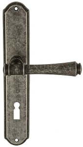 121138 Дверная ручка на планке PL01 EXTREZA PIERO 326 KEY античное серебро F45 классика многослойное