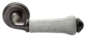 106066 Ручка на круглой розетке Morelli MH-41 античное серебро стандартная классика zamak (ЦАМ) Кита
