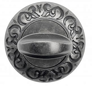 VNZ708 Фиксатор поворотный на круглой розетке VENEZIA WC 2 D4 античное серебро классика латунь Итали