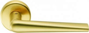 CLB069 Дверная ручка на круглой розетке COLOMBO Robotre CD91RSB-OM матовое золото модерн многослойно