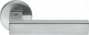 CLB390 Дверная ручка на круглой розетке COLOMBO Elle BD11RSB-CM матовый хром модерн многослойное гал